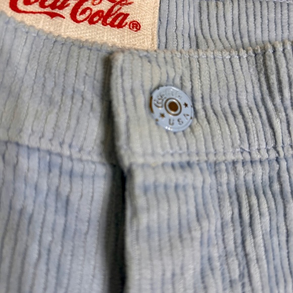 Vintage & Rare Coca-Cola Baby Blue Corduroy Womens Pants, Sz 2 - Picture 7 of 9